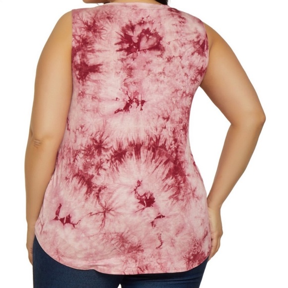 XL-2X•BELLE BLUSH PINK CHIC TIE-DYE SOFT TOP•NWT - Picture 2 of 12